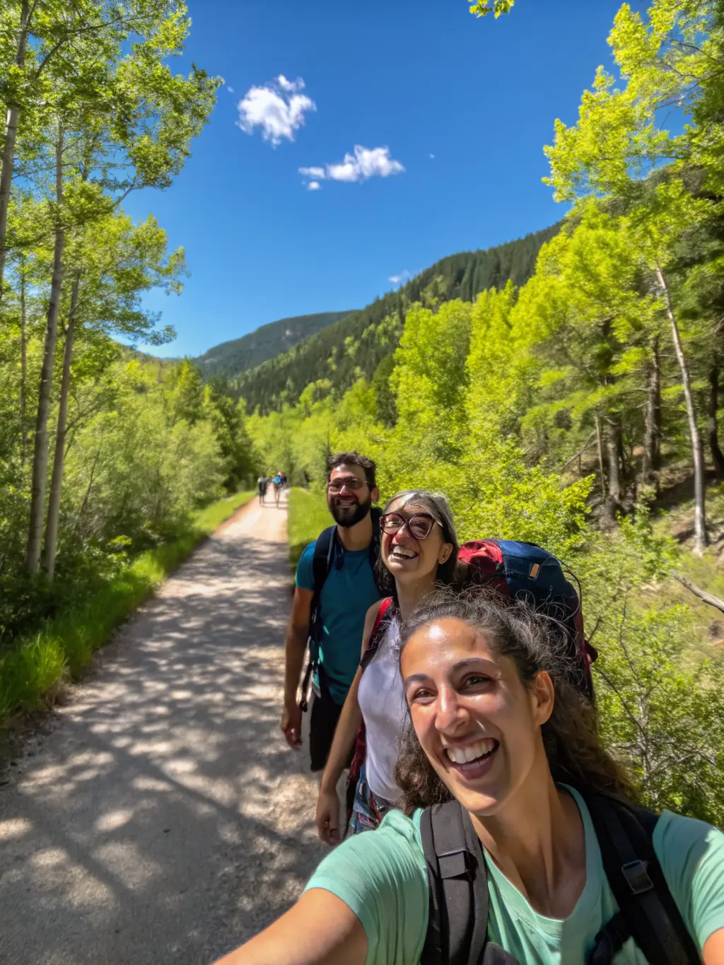 A dynamic image of participants engaged in an outdoor adventure activity organized by the festival, such as a guided hiking tour.